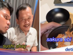 Begini Reaksi Penjual Sushi Gerobakan Makan Sushi Omakase Rp 4 Juta
