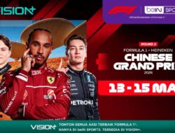 Formula 1 GP China 2026 Hadirkan Race Seru, Saksikan Live Penyiaran Langsung Ke VISION+