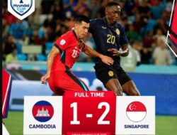 Tendangan Spektakuler Warnai Mengalahkan Singapura atas Kamboja
